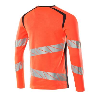 Foto van Mascot Accelerate Safe T-shirt, met lange mouwen | 19081-771 | 22210-hi-vis rood/donkermarine