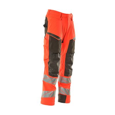 Foto van Mascot Accelerate Safe Broek met kniezakken | 19079-511 | 22218-hi-vis rood/donkerantraciet