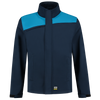 Afbeelding van Softshell Bicolor Naden | donkermarine/turkoois | 402021-01087 | TRICORP WORKWEAR