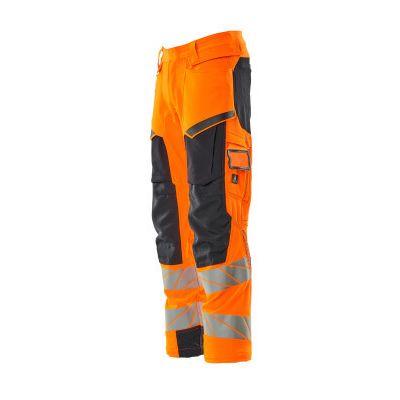 Foto van Mascot Accelerate Safe Broek met kniezakken | 19079-511 | 14010-hi-vis oranje/donkermarine