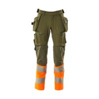 Mascot Accelerate Safe Broek met spijkerzakken | 19131-711 | 3314-mosgroen/hi-vis oranje