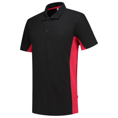 Foto van Poloshirt Bicolor | zwart/rood | 202004-0902 | TRICORP WORKWEAR