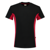 Afbeelding van T-shirt Bicolor Borstzak | zwart/rood | 102002-0902 | TRICORP WORKWEAR