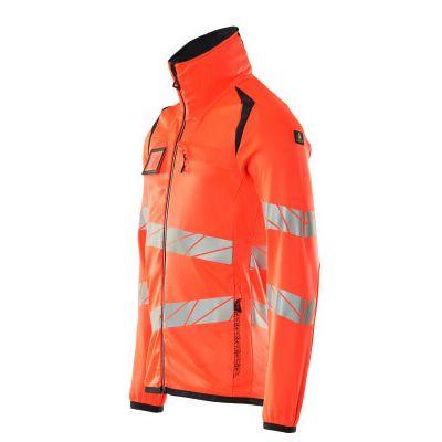 Foto van Mascot Accelerate Safe Fleecetrui met rits | 19103-315 | 22210-hi-vis rood/donkermarine