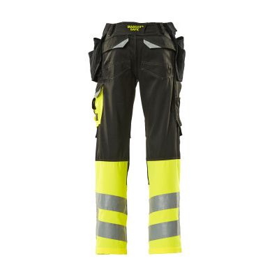 Foto van Broek met spijkerzakken, klasse 1 | 17531-860 | 0917-zwart/hi-vis geel