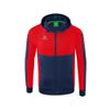 Afbeelding van ERIMA Six Wings trainingsjack met capuchon Unisex | new navy/rood | 1032209