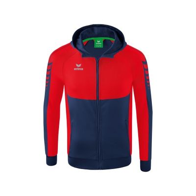 Foto van ERIMA Six Wings trainingsjack met capuchon Unisex | new navy/rood | 1032209