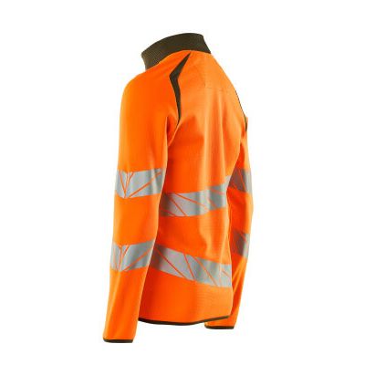 Foto van Mascot Accelerate Safe Sweatshirt met rits | 19184-781 | 1433-hi-vis oranje/mosgroen