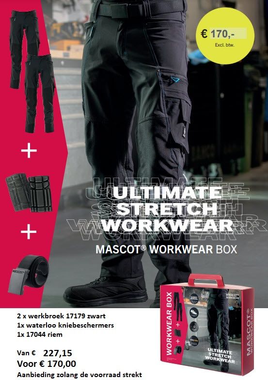 Ronde ochtendgloren Uitstralen Workwear Box: Actie Mascot 17179 Werkbroek zwart stretch online kopen |  Mascotshop
