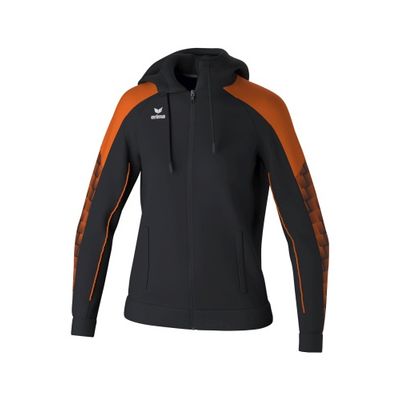 Foto van ERIMA EVO STAR trainingsjack met capuchon Dames | zwart/oranje | 1032441
