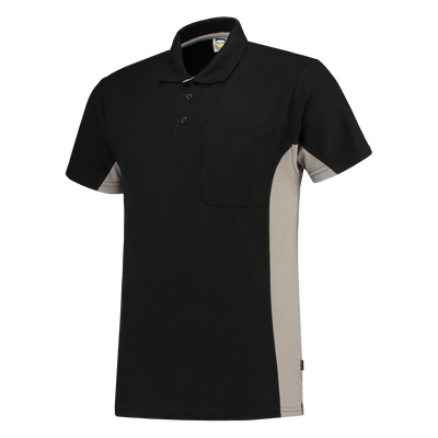 Foto van Poloshirt Bicolor Borstzak | zwart/grijs | 202002-09 | TRICORP WORKWEAR