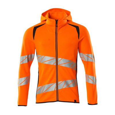 Foto van Mascot Accelerate Safe Capuchontrui met rits | 19284-781 | 14010-hi-vis oranje/donkermarine