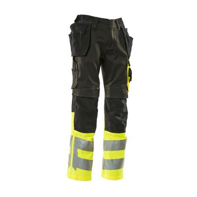 Foto van Broek met spijkerzakken, klasse 1 | 17531-860 | 0917-zwart/hi-vis geel