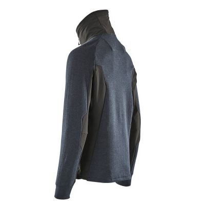 Foto van Sweater met rits, hoge kraag | 17484-319 | 01009-donkermarine/zwart