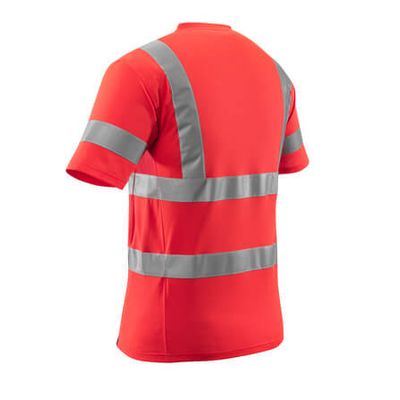 Foto van T-shirt, V-hals, klasse 2 | 18282-995 | 0222-hi-vis rood