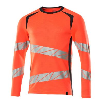 Foto van Mascot Accelerate Safe T-shirt, met lange mouwen | 19081-771 | 22210-hi-vis rood/donkermarine