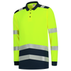 Afbeelding van Poloshirt High Vis Bicolor Lange Mouw | fluorgeel/donkermarine | 203008-17010 | TRICORP SAFETY