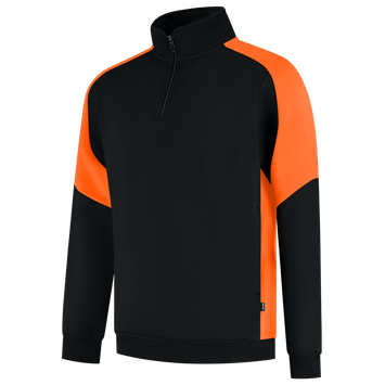 Foto van Zip Sweater Bicolor Redefined | zwart/oranje | 306111-0998 | TRICORP WORKWEAR