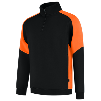 Zip Sweater Bicolor Redefined | zwart/oranje | 306111-0998 | TRICORP WORKWEAR