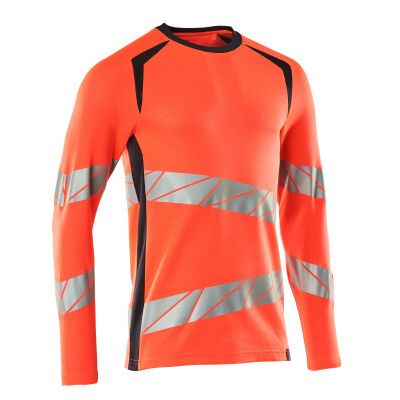 Foto van Mascot Accelerate Safe T-shirt, met lange mouwen | 19081-771 | 22210-hi-vis rood/donkermarine