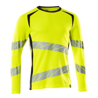 Foto van Mascot Accelerate Safe T-shirt, met lange mouwen | 19081-771 | 17010-hi-vis geel/donkermarine