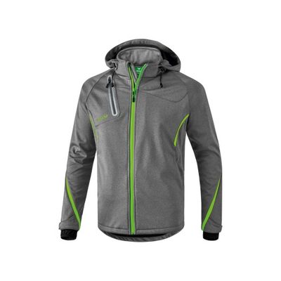 Foto van ERIMA Functioneel softshell jack Unisex | grey melange/green gecko | 9060710