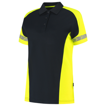 Foto van Poloshirt Reflective Redefined Dames | donkermarine/fluorgeel | 206110-01017 | TRICORP WORKWEAR