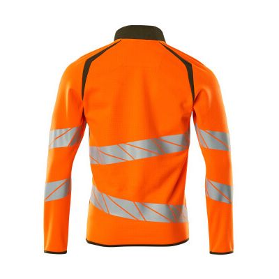 Foto van Mascot Accelerate Safe Sweatshirt met rits | 19184-781 | 1433-hi-vis oranje/mosgroen