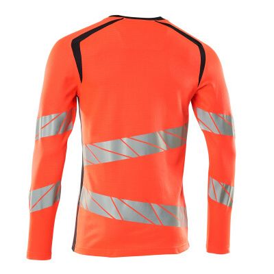 Foto van Mascot Accelerate Safe T-shirt, met lange mouwen | 19081-771 | 22210-hi-vis rood/donkermarine