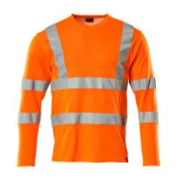 T-shirt, V-hals, lange mouwen, klasse 3 | 18281-995 | 014-hi-vis oranje