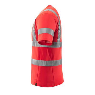 Foto van T-shirt, V-hals, klasse 2 | 18282-995 | 0222-hi-vis rood