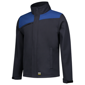 Foto van Softshell Bicolor Naden | marine/korenblauw | 402021-0111 | TRICORP WORKWEAR