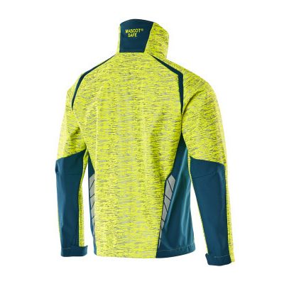 Foto van Mascot Accelerate Safe Softshell jas | 19202-291 | 1744-hi-vis geel/donkerpetrol