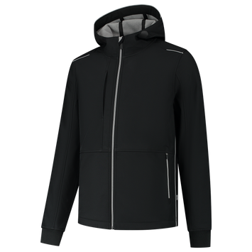 Foto van Softshell Capuchon Accent | zwart/grijs | 402705-09 | TRICORP WORKWEAR