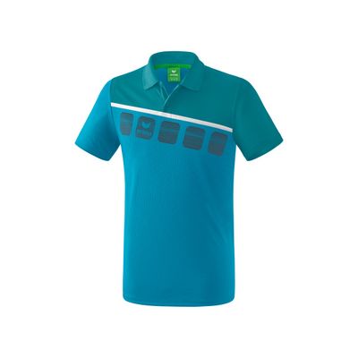 5-C polo | oriental blue/colonial blue/wit | 1111910