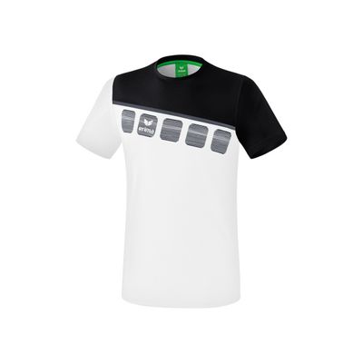 5-C T-shirt | wit/zwart/donkergrijs | 1081903