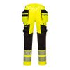 Afbeelding van PortWest DX4 Hi-Vis Broek met afneembare spijkerzakken Geel/Zwart| DX442