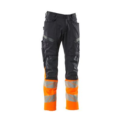 Foto van Mascot Accelerate Safe Broek met kniezakken | 19679-236 | 01014-donkermarine/hi-vis oranje