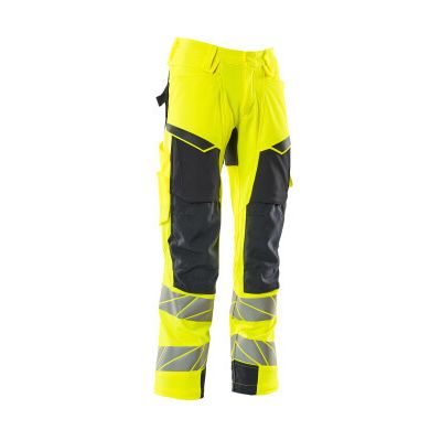 Foto van Mascot Accelerate Safe Broek met kniezakken | 19079-511 | 17010-hi-vis geel/donkermarine