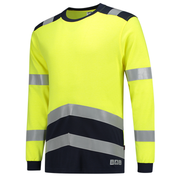 Foto van T-shirt Multinorm Bicolor | fluorgeel/donkermarine | 103003-17010 | TRICORP SAFETY