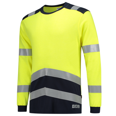 Foto van T-shirt Multinorm Bicolor | fluorgeel/donkermarine | 103003-17010 | TRICORP SAFETY