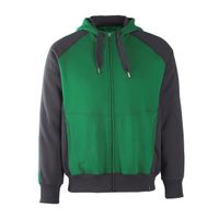 Mascot Wiesbaden capuchontrui met rits| 50566-963 | 0309-groen/zwart