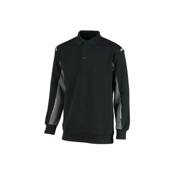 Foto van Orcon Polosweater Joe 34401/803, XL, zwart/donkergrijs