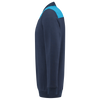 Afbeelding van Polosweater Bicolor Naden | donkermarine/turkoois | 302004-01087 | TRICORP WORKWEAR