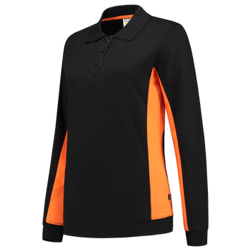 Foto van Polosweater Bicolor Dames | zwart/oranje | 302002-0998 | TRICORP WORKWEAR