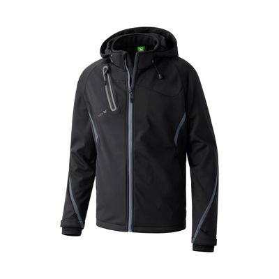 Functioneel softshell jack Kinderen | zwart/antraciet | 906201