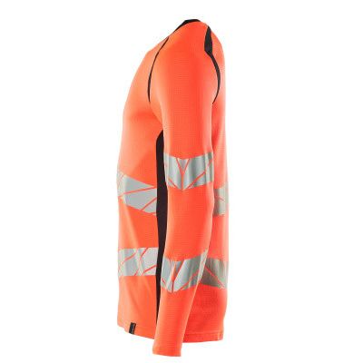 Foto van Mascot Accelerate Safe T-shirt, met lange mouwen | 19081-771 | 22210-hi-vis rood/donkermarine