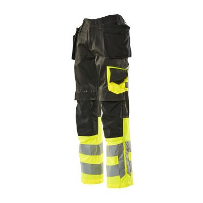 Foto van Broek met spijkerzakken, klasse 1 | 17531-860 | 0917-zwart/hi-vis geel