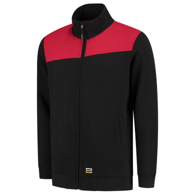 Foto van Sweatvest Bicolor Naden | zwart/rood | 302014-0902 | TRICORP WORKWEAR