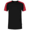 Afbeelding van T-shirt Bicolor Redefined | zwart/helderrood | 106106-09202 | TRICORP WORKWEAR